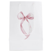 ホワイトピンクボウズ誕生日 ミディアムペーパーバッグ (裏面)