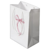 ホワイトピンクボウズ誕生日 ミディアムペーパーバッグ (裏面アングル)