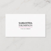 ホワイトピンクモダンミニマルプロフェッショナルQRコード 名刺 (正面)