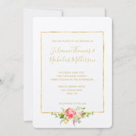 ホワイトピンクレッドフローラ 招待状