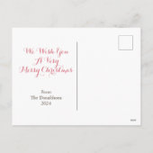 ホワイトピンクヴィンテージオーナメントクリスマスポストカード シーズンポストカード (裏面)