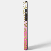 ホワイトピンク水彩金ゴールドグラムヒョウ印刷 Case-Mate iPhoneケース (裏面 / 左)