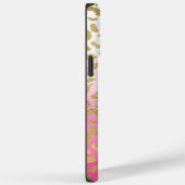 ホワイトピンク水彩金ゴールドグラムヒョウ印刷 Case-Mate iPhoneケース (裏面 / 右)