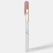 ホワイトピンク金ゴールドマーブルモダンラグジュアリーシック Case-Mate iPhoneケース (裏面 / 左)