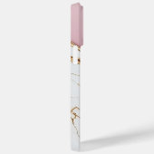 ホワイトピンク金ゴールドマーブルモダンラグジュアリーシック Case-Mate iPhoneケース (裏面 / 右)