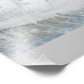 ホワイトピーコックの美しい羽 フォトプリント            (角)