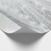 ホワイトピーコックの美しい羽 ラッピングペーパー (角)