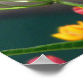 ホワイトピーコックバタフライ引用文ポスター ポスター (角)