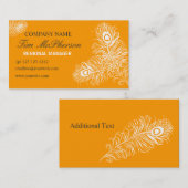 ホワイトピーコックフェザーネットワークイベントプランナー 名刺 (正面/裏面)