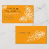 ホワイトピーコックフェザーネットワークイベントプランナー 名刺 (正面/裏面)