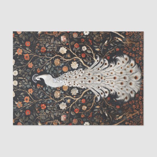 ホワイトピーコックフローラブルパッチデコップページ 薄葉紙 (正面)