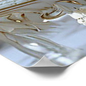 ホワイトピーコック彫刻 ポスター (角)