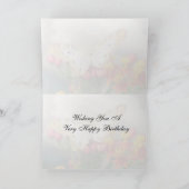 ホワイトピーコック誕生日カード カード (内部)