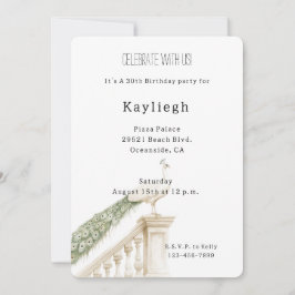 ホワイトピーコック誕生日 招待状