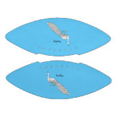 ホワイトピーコック鳥の漫画イラストレーション アメリカンフットボール (パネル)