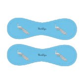 ホワイトピーコック鳥の漫画イラストレーション 野球ボール (パネル)