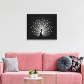 ホワイトピーコック キャンバスプリント (インサイチュ (リビング))