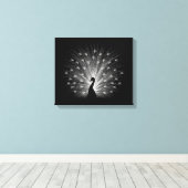 ホワイトピーコック キャンバスプリント (インサイチュ (ウッドフロア))