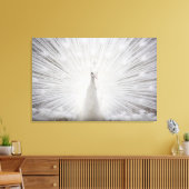 ホワイトピーコック キャンバスプリント (インサイチュ (リビング))