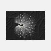 ホワイトピーコック フリースブランケット (正面(横))