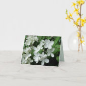 ホワイトピージーアジサイ花空白の付きノートカード カード (黄色い花)