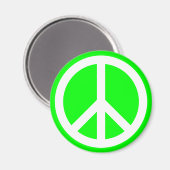 ホワイトピースサインオンライム マグネット (正面/裏面)