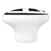 ホワイトピースサイン（黒） セラミックノブ (側面)