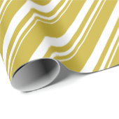 ホワイトピーススープグリーンキャンディーケーンストライプホリデー ラッピングペーパー (ロールコーナー)