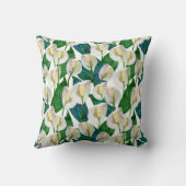 ホワイトピースリリー模様 クッション (裏面)