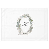 ホワイトピースリースホリデーモノグラムタブレクロス テーブルクロス (正面(横))