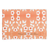 ホワイトピーチとオレンジ 枕カバー (正面右)