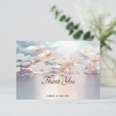 ホワイトピーチフローラサンキューカード サンキューカード (スタンド正面)