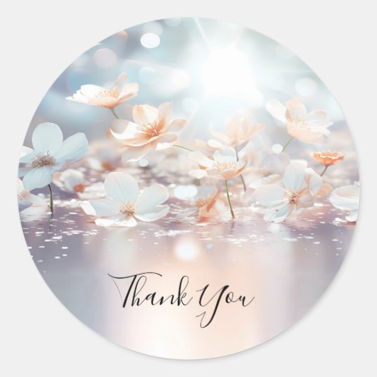 ホワイトピーチフローラシール ラウンドシール (正面)