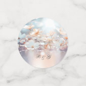 ホワイトピーチフローラテーブル紙吹雪 コンフェッティ (スモール正面)