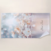 ホワイトピーチフローラビーチタオル ビーチタオル (正面)