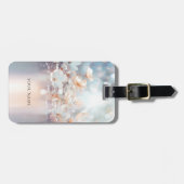 ホワイトピーチフローララゲージタグ ラゲッジタグ (正面横)