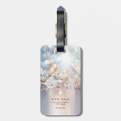 ホワイトピーチフローララゲージタグ ラゲッジタグ (裏面縦)