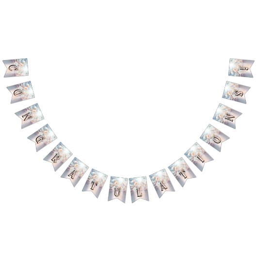 ホワイトピーチフローラルバンティング国旗 バンティングフラッグ (全)