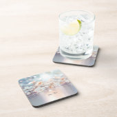 ホワイトピーチフローラ懸命プラスチックコースター コースター (右側)