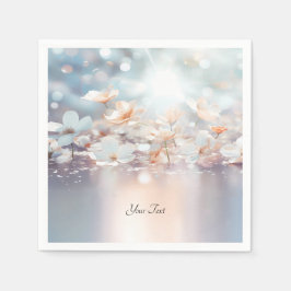 ホワイトピーチフローラ スタンダードカクテルナプキン