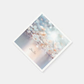 ホワイトピーチフローラ スタンダードカクテルナプキン (角)