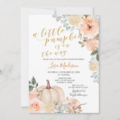 ホワイトピーチリトルパンプキンがやってきます 招待状 (正面)