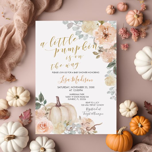 ホワイトピーチリトルパンプキンがやってきます 招待状