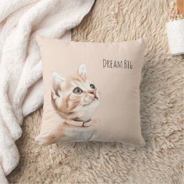 ホワイトピーチ猫 クッション