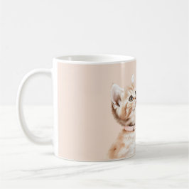 ホワイトピーチ猫 コーヒーマグカップ