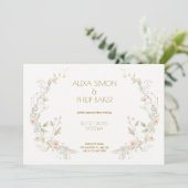 ホワイトピーチ結婚フローラ 招待状 (スタンド正面)
