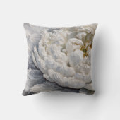 ホワイトピーニーインパスト絵を描ト クッション (裏面)