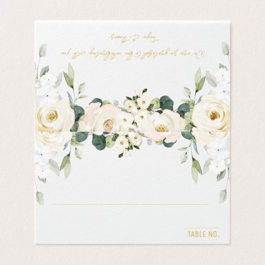 ホワイトピーニーエピファニー結婚のシーティングテーブルプレイス (外部フラット)