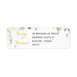 ホワイトピーニーエピファニー結婚ズ差出人住所 ラベル