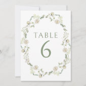 ホワイトピーニーズグリーン離れリーリース結婚ズ 招待状 (正面)